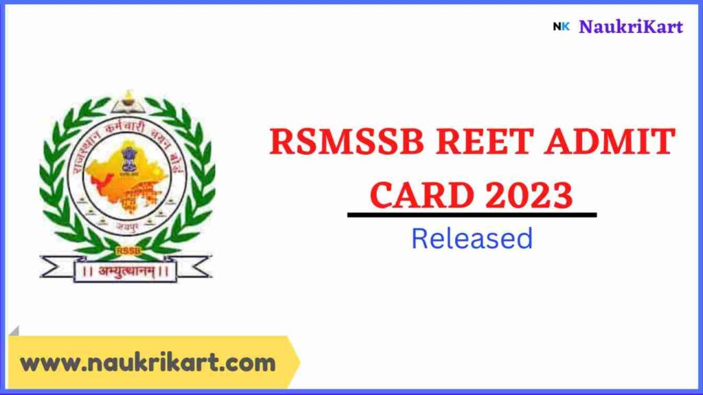 RSMSSB REET Admit Card 2023