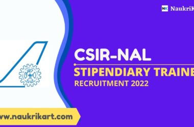 CSIR-NAL Stipendiary Trainee Recruitment 2022