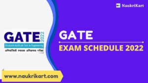 GATE exam schedule 2022