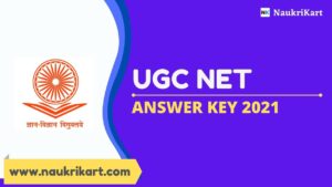 UGC NET Answer Key 2021