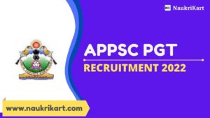 APPSC PGT Recruitment 2022