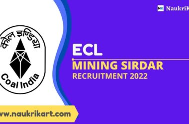 ECL Mining Sirdar Recruitment 2022
