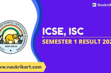 ICSE, ISC Semester 1 Result 2022