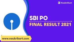 SBI PO 2021 Final Result