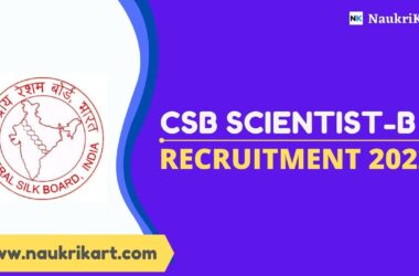 Central Silk Board Scientist-B Recruitment 2022