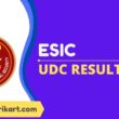 ESIC UDC Result 2022