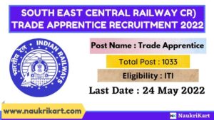 SECR Trade Apprentice Recruitment 2022