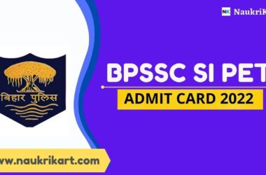 BPSSC SI PET Admit Card 2022