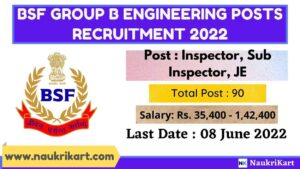 BSF Group B Engineering Posts Recruitment 2022