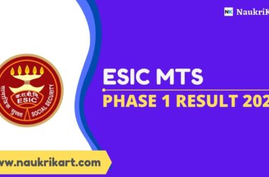 ESIC MTS Phase 1 Result 2022
