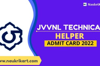 JVVNL Technical Helper Admit Card 2022