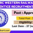 RRC Western Railway Apprentice Recruitment 2022