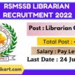 RSMSSB Librarian Recruitment 2022