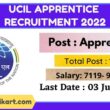 UCIL Apprentice Recruitment 2022