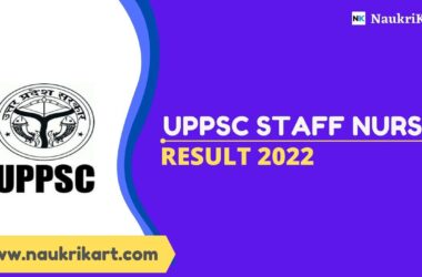 UPPSC Staff Nurse Result 2022