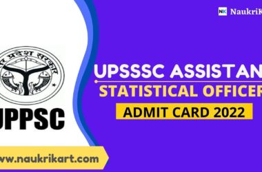 UPSSSC Assistant Statistical Officer Admit Card 2022