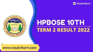 HPBOSE 10th Term 2 Result 2022