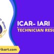 ICAR- IARI Technician Result 2022