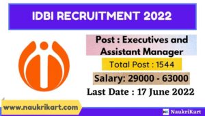 IDBI Recruitment 2022