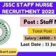 JSSC Staff Nurse Recruitment 2022