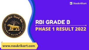 RBI Grade B Result 2022