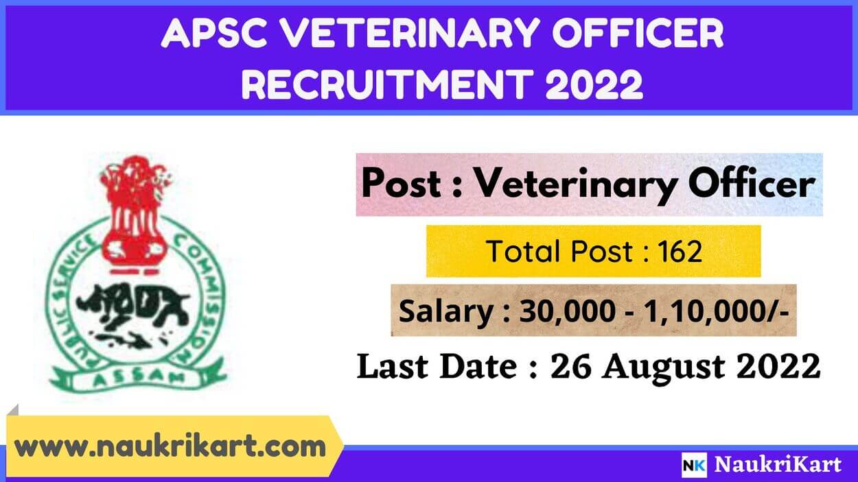 APSC Veterinary Officer Recruitment 2022