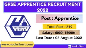 GRSE Apprentice Recruitment 2022