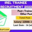 IREL Trainee Recruitment 2022