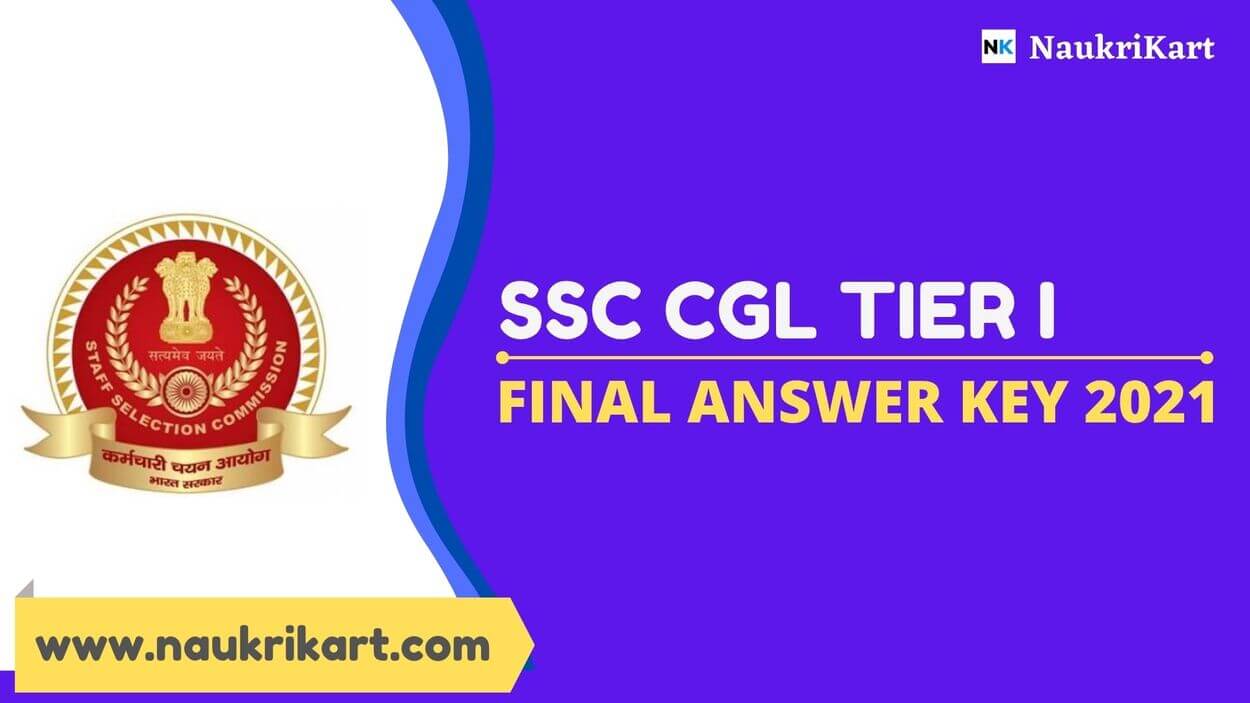SSC CGL Tier I Final Answer Key 2021