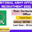 Territorial Army Officers Recruitment 2022