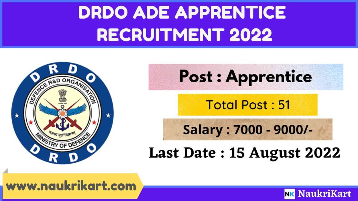DRDO ADE Apprentice Recruitment 2022