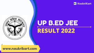 UP B.Ed JEE Result 2022