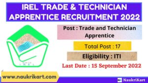 IREL Trade & Technician Apprentice Recruitment 2022