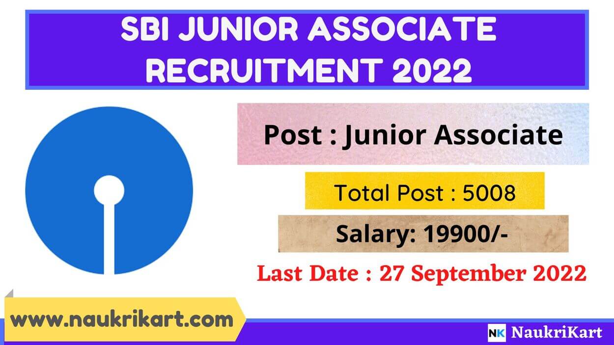 SBI Junior Associate Recruitment 2022