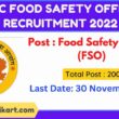 RPSC Food Safety Officer Recruitment 2022