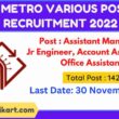UP Metro Various Posts Recruitment 2022