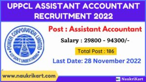 UPPCL Assistant Accountant Recruitment 2022
