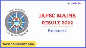 JKPSC Mains Result 2022