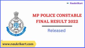 MP Police Constable Final Result 2022