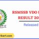 RSMSSB VDO Final Result 2022