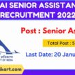 AAI Senior Assistant Recruitment 2022