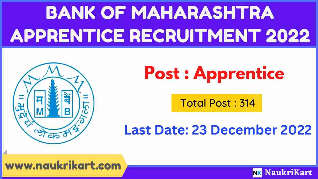 Bank of Maharashtra Apprentice Recruitment 2022