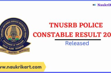TNUSRB Police Constable Result 2022 Declared, Check details here