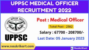UPPSC Medical Officer Recruitment 2022