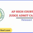 AP High Court Civil Judge Admit Card 2023