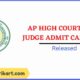 AP High Court Civil Judge Admit Card 2023