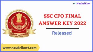 SSC CPO Final Answer Key 2022