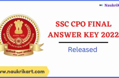 SSC CPO Final Answer Key 2022