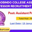 The Sri Aurobindo College has released the notification for the 111 Posts of Assistant Professor