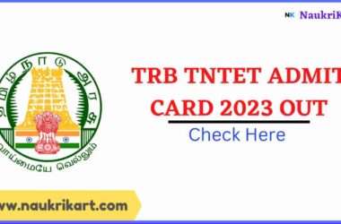 TRB TNTET Admit Card 2023